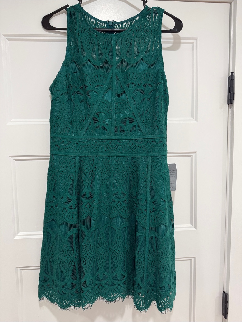 Adelyn Rae Emerald Green Lace Dress